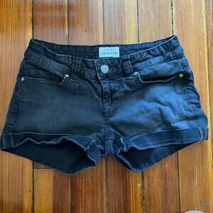 ❤️ 3/$25 Aeropostal AERO Black Denim Cuffed Shorts | Fit like size 4